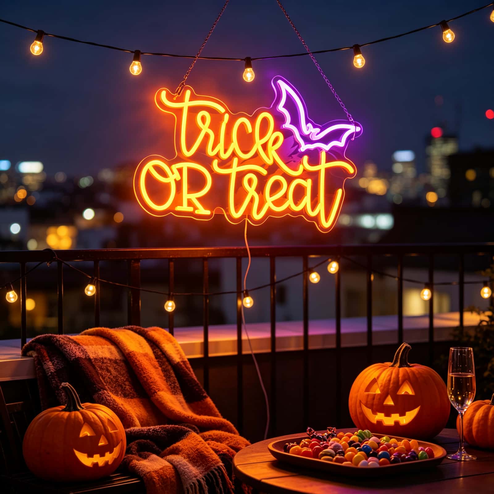 Home Decor Lighting Tricks - ป้ายไฟ LED รูปค้างคาวสำหรับฮาโลวีน ใช้พลังงานจาก USB สำหรับตกแต่งผนัง