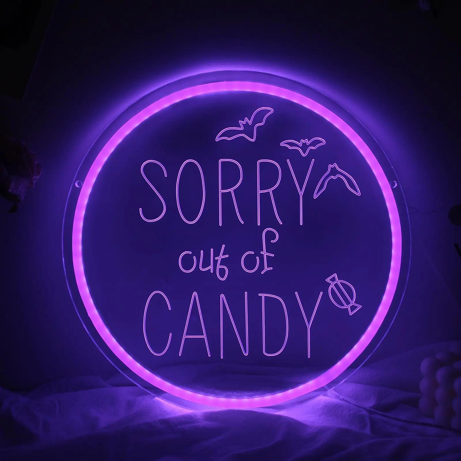 Home Decor Lighting Tricks - ป้ายไฟนีออน LED รูปขนมหวาน ปรับความสว่างได้ สำหรับตกแต่งบ้านในวันฮาโลวีน ตกแต่งระเบียง