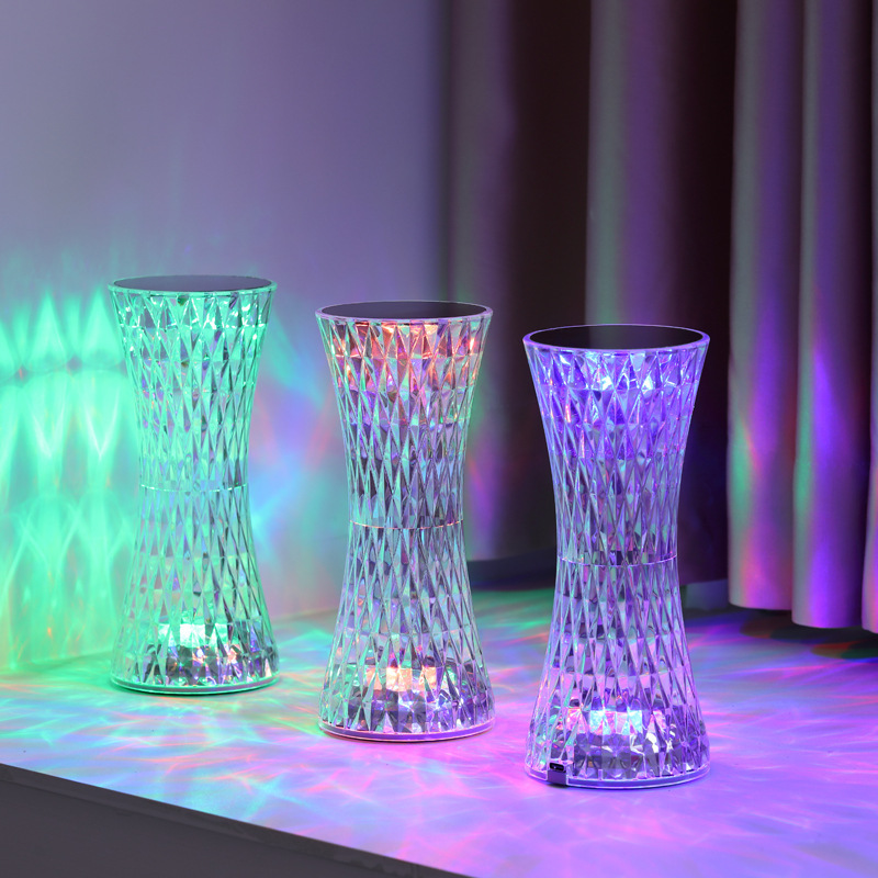 Lighting Decor For Bedroom - โคมไฟตั้งโต๊ะคริสตัลอะคริลิคตกแต่งคริสต์มาส ไฟกลางคืนสำหรับห้องนอน ไฟ LED ข้างเตียง ของขวัญ