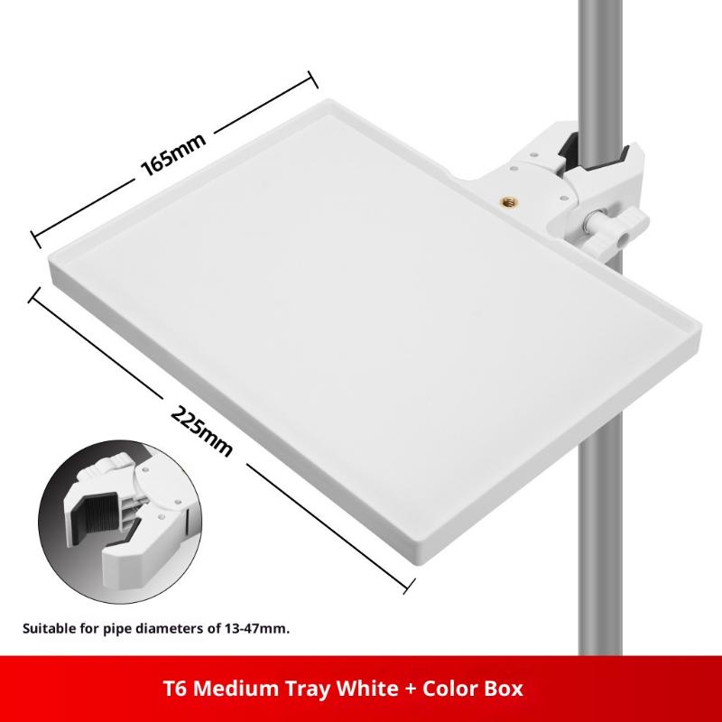 Led Moon Lamp - ที่วางถาดขนตาแบบหนีบ 1 ชิ้น พร้อมไฟครึ่งวงกลม ที่หนีบอเนกประสงค์ ปรับระดับได้