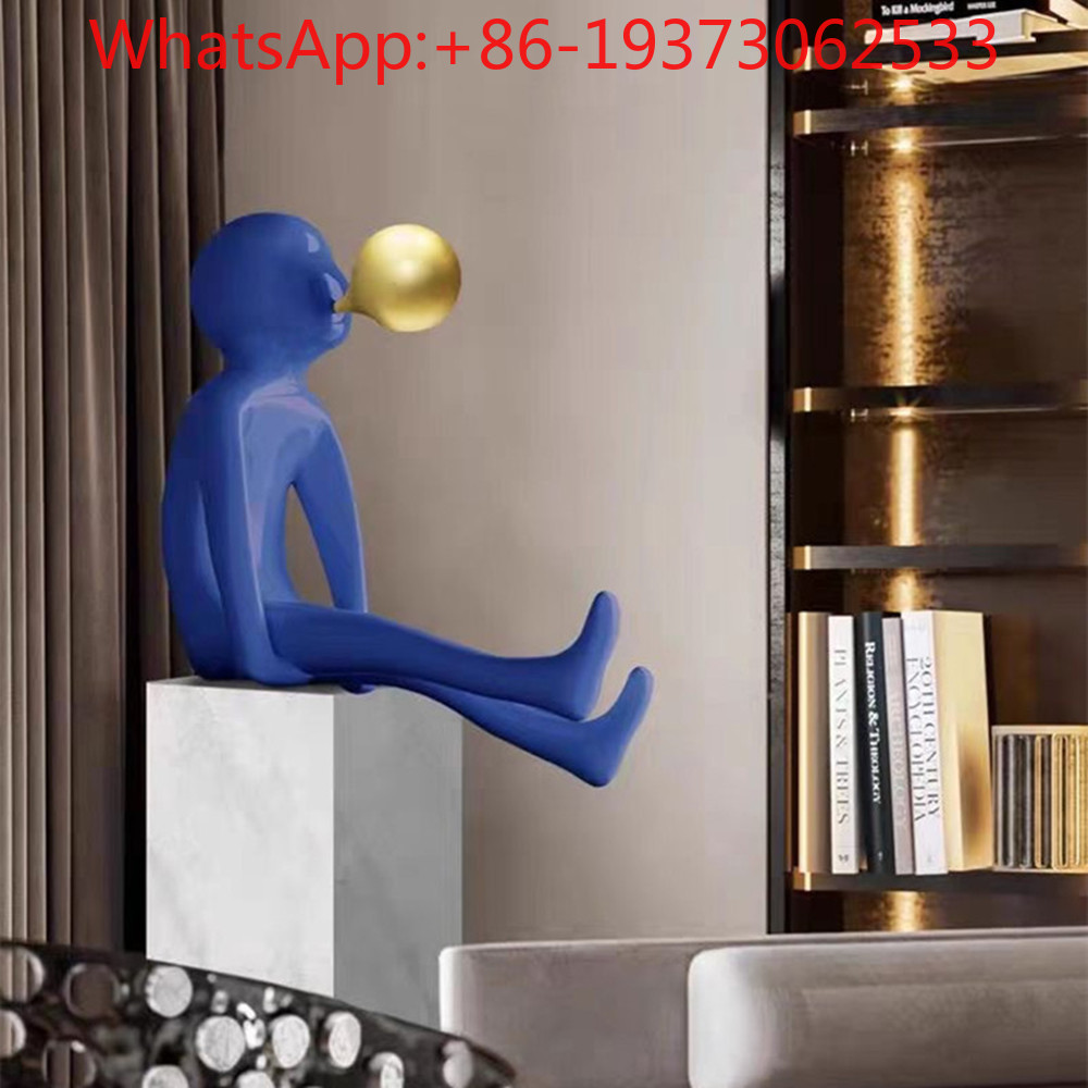 Lightings Decoration - ประติมากรรมการ์ตูนเป่าฟองสบู่สำหรับตกแต่งทางเข้า โรงแรม สไตล์หรูหราเบาๆ งานศิลปะติดตั้งตกแต่ง