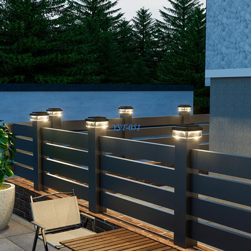 Decor Lighting Solution - E15A ไฟ LED โพสต์แบบใช้พลังงานแสงอาทิตย์สำหรับระเบียงลานภายในริมสระน้ำแสงบรรยากาศกลางแจ้ง