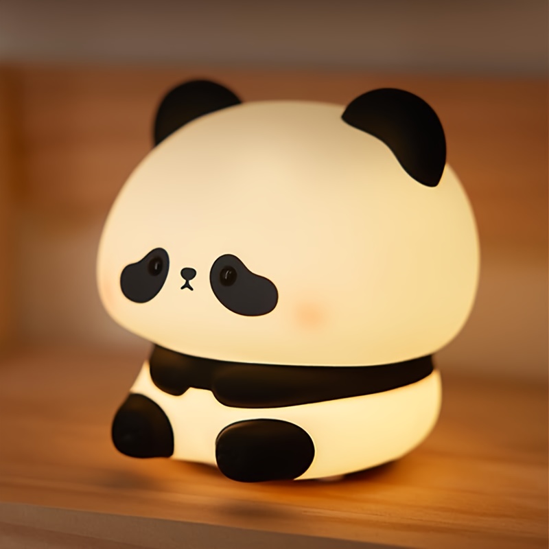 Lightings Decoration - ของขวัญคริสต์มาสธีมแพนด้า, ไฟกลางคืนที่สามารถตั้งเวลาได้, โคมไฟข้างเตียงแบบชาร์จไฟได้, เหมาะสำหรับเป็นของขวัญวันเกิด, ของขวัญปีใหม่, ของขวัญวันหยุด