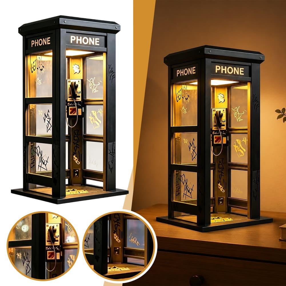 Lighting Decor Home - โคมไฟตั้งโต๊ะรูปตู้โทรศัพท์ลอนดอนสไตล์วินเทจ ไฟกลางคืนรูปตู้โทรศัพท์ย้อนยุค ของตกแต่งโต๊ะทำงาน ของประดับตกแต่งบ้าน ของขวัญ