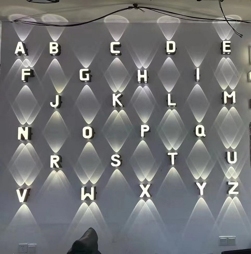 Lighting Decor For Bedroom - ไฟติดผนังกันน้ำกลางแจ้ง IP65 ไฟตกแต่งภายในบ้าน ตกแต่งร้านค้า ร้านอาหาร ตัวอักษร