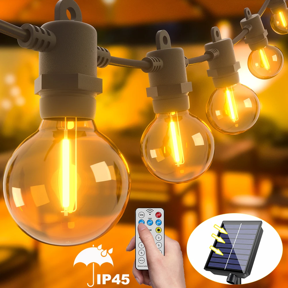 Lighting Decoration Outdoor - Shatterproof พลังงานแสงอาทิตย์ Garland โคมไฟกลางแจ้ง G40 E12