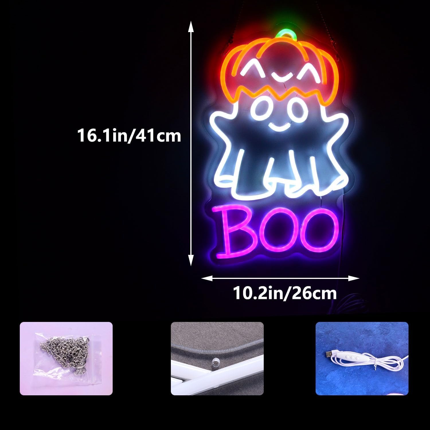 หมวกฟักทองผีน้อยน่ารัก ป้ายไฟน - Home Decor Lighting Tricks บทวิจารณ์และราคา