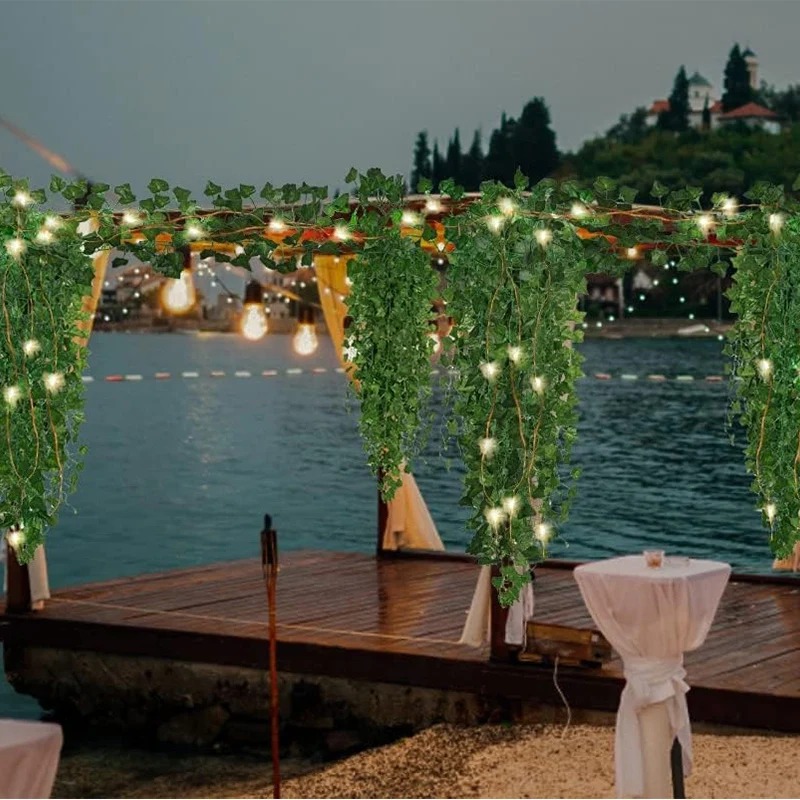 สีเขียว Ivy 210 ซม.ไฟ LED Stri - Wall Decor Lighting Tree บทวิจารณ์และราคา