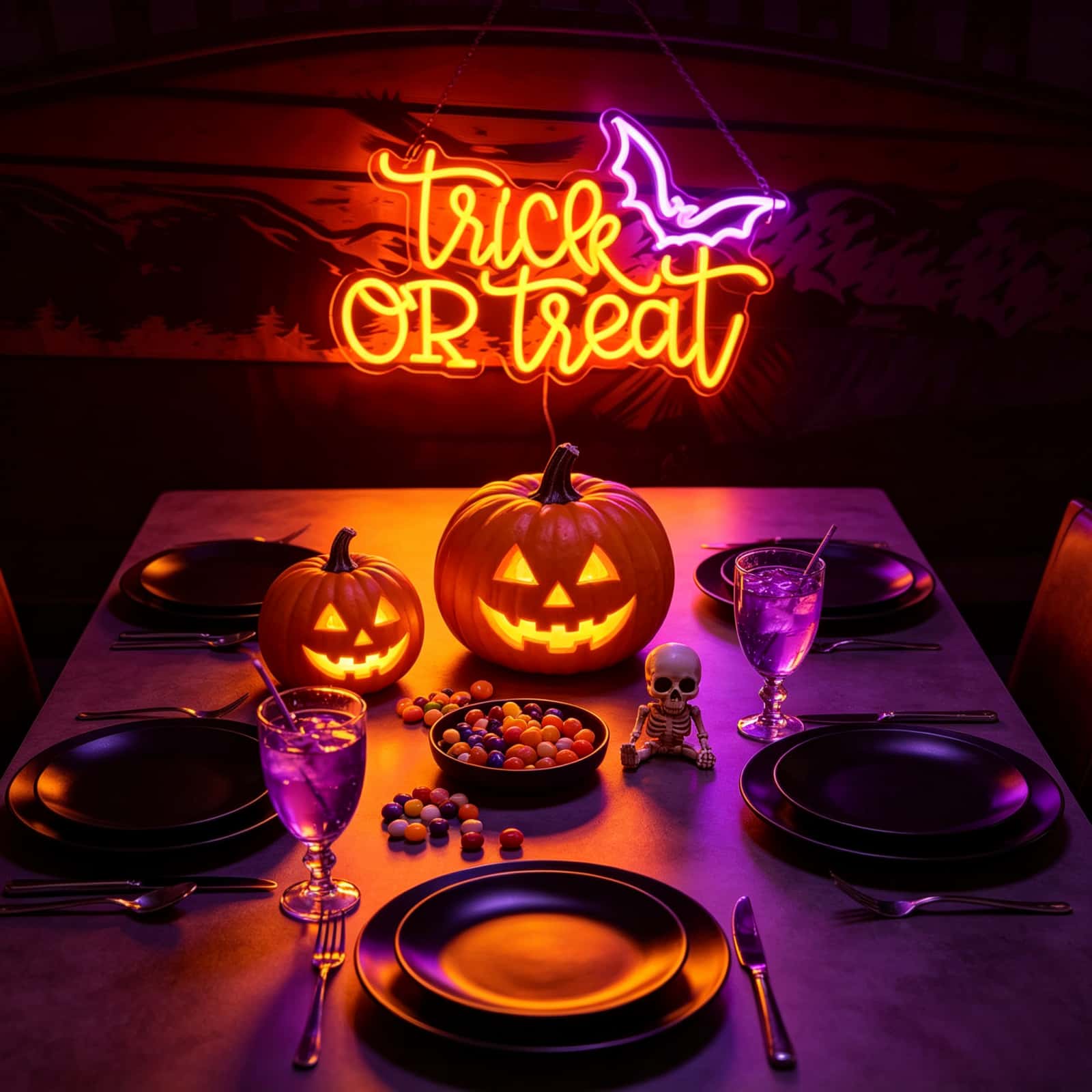ป้ายไฟ LED รูปค้างคาวสำหรับฮาโ - Home Decor Lighting Tricks บทวิจารณ์และราคา
