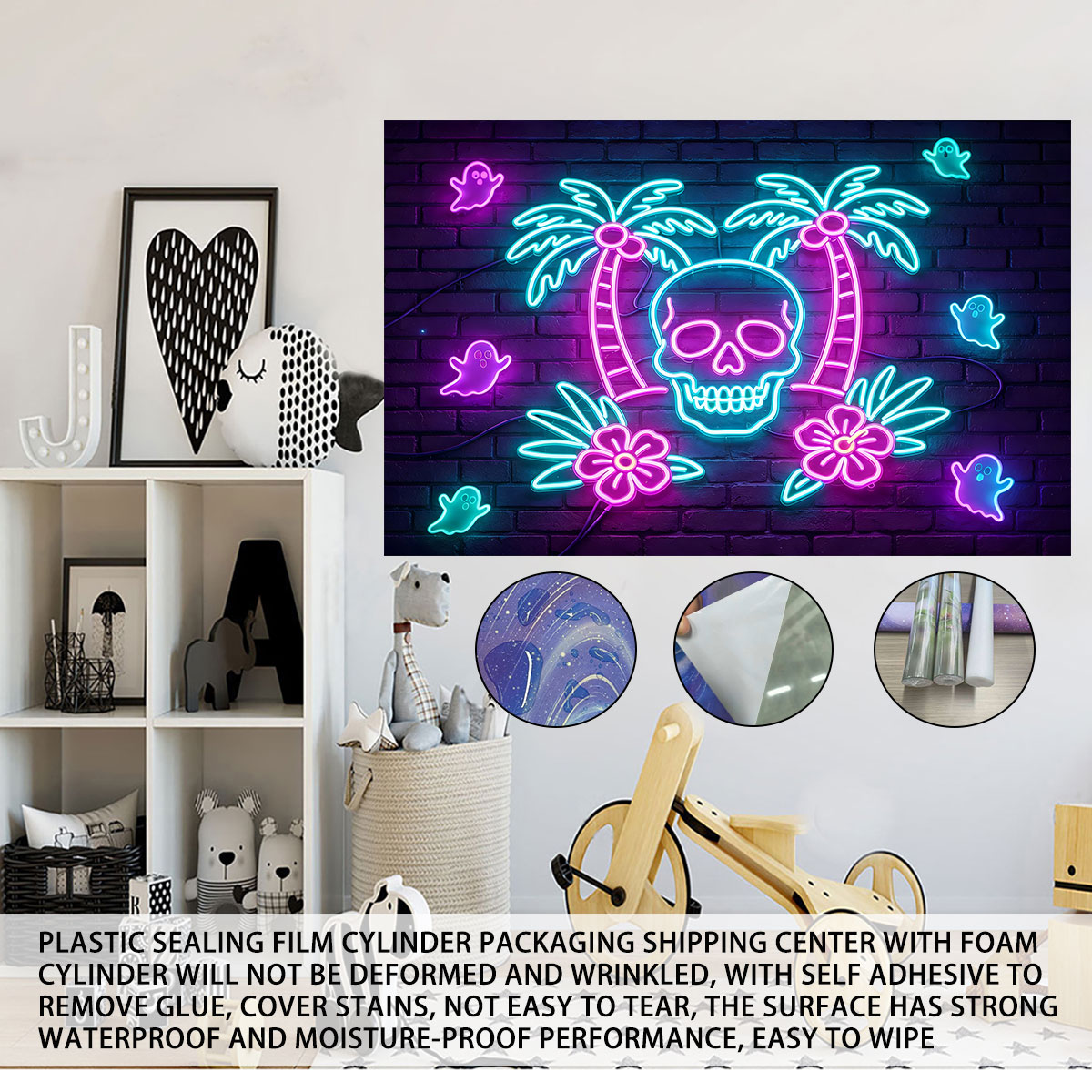 สติ๊กเกอร์ติดผนังลายต้นปาล์มเร - Wall Decor Lighting Tree บทวิจารณ์และราคา