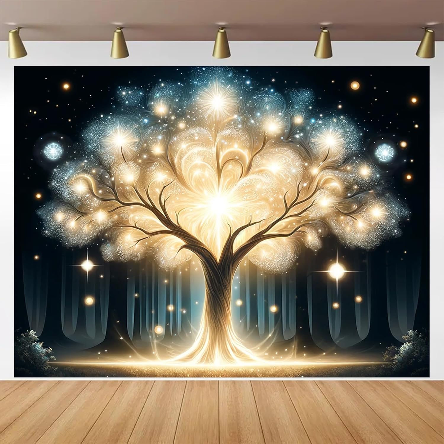 ภาพพิมพ์ติดผนังเรืองแสงด้วยแสง - Wall Decor Lighting Tree บทวิจารณ์และราคา