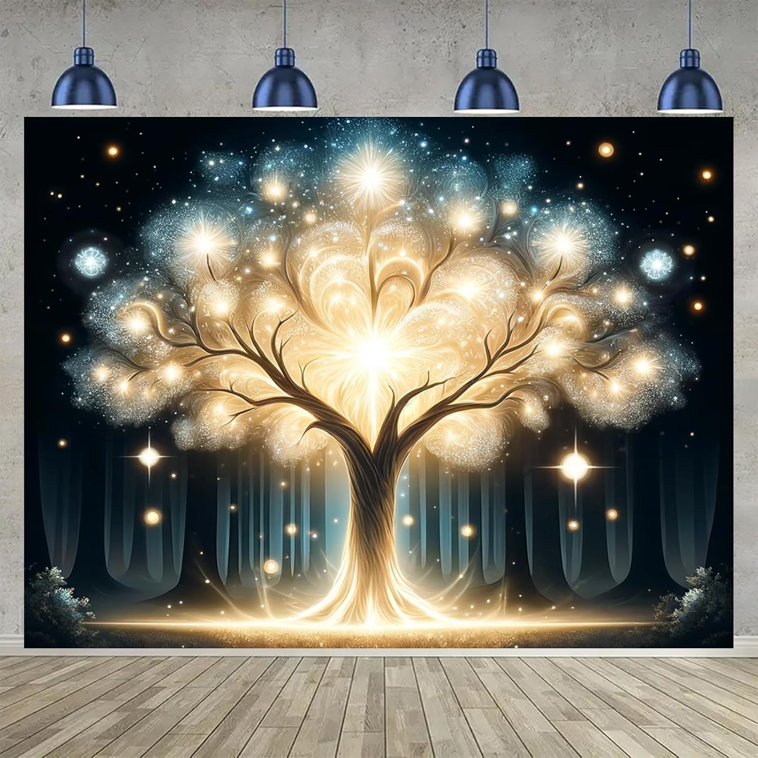 ภาพพิมพ์ติดผนังเรืองแสงด้วยแสง - Wall Decor Lighting Tree บทวิจารณ์และราคา