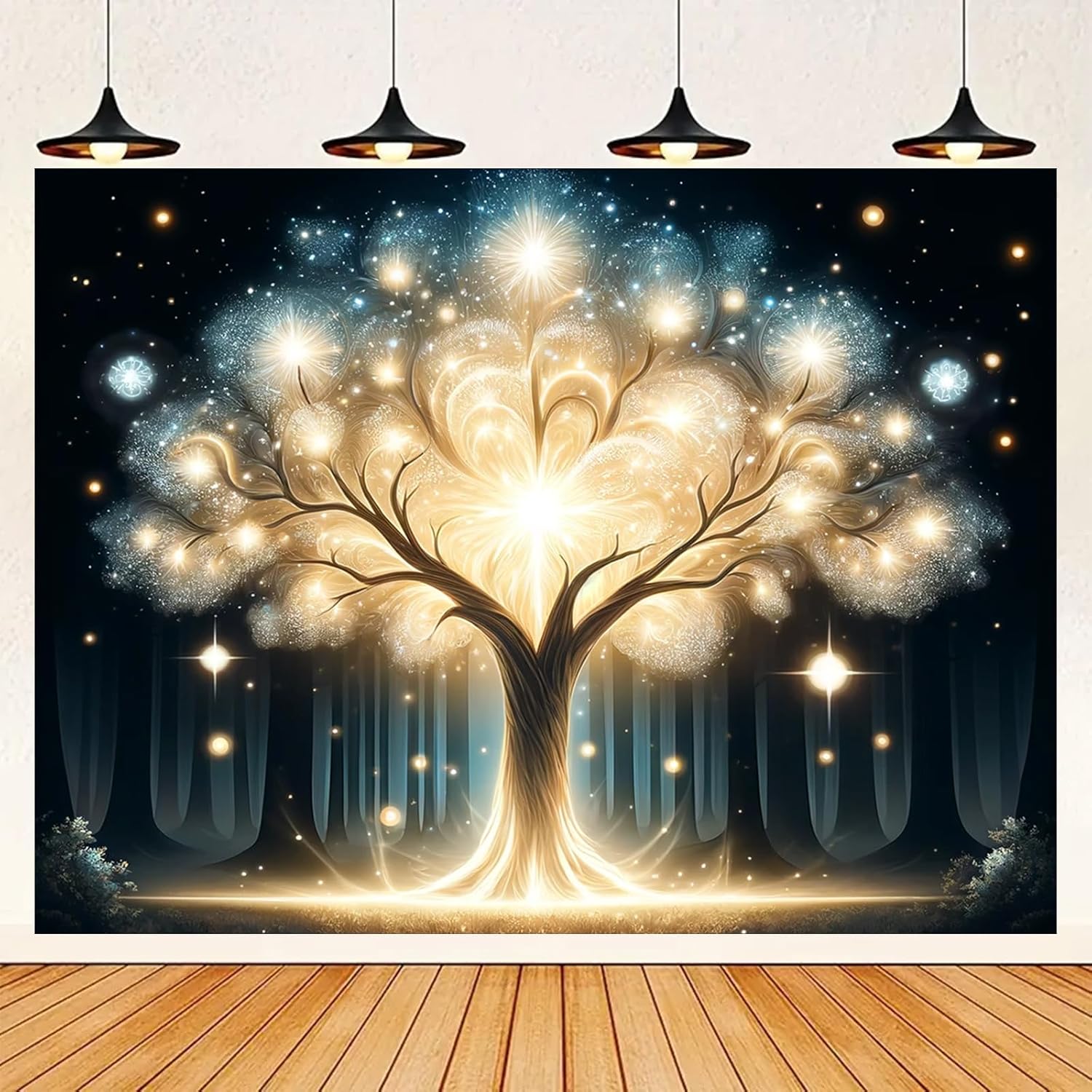 ภาพพิมพ์ติดผนังเรืองแสงด้วยแสง - Wall Decor Lighting Tree บทวิจารณ์และราคา