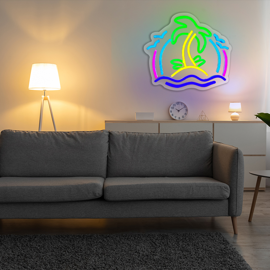 ป้ายไฟนีออนรูปต้นมะพร้าวสำหรับ - Wall Decor Lighting Tree บทวิจารณ์และราคา