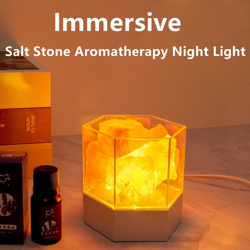 F2 LED ธรรมชาติโคมไฟเกลือคริสต - Lava Lamp Desktop บทวิจารณ์และราคา