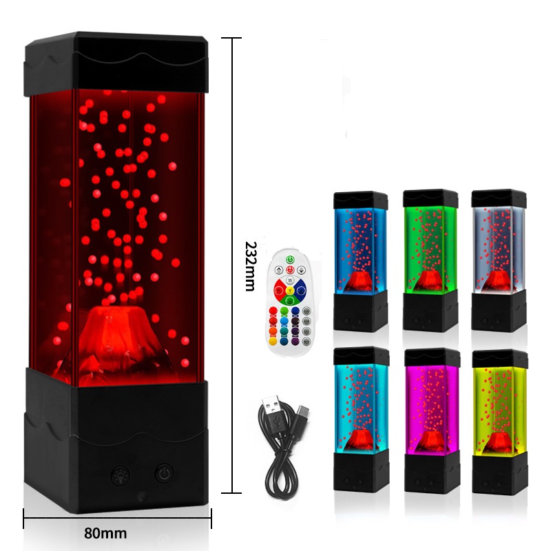 LED Lava Volcano Light ตกแต่งบ - Lava Lamp Desktop บทวิจารณ์และราคา