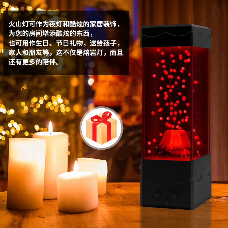 LED Lava Volcano Light ตกแต่งบ - Lava Lamp Desktop บทวิจารณ์และราคา