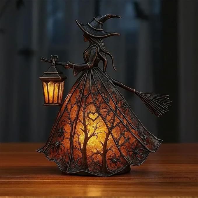 โคมไฟตั้งโต๊ะเรซินรูปแม่มดพร้อ - Lightings Decoration บทวิจารณ์และราคา