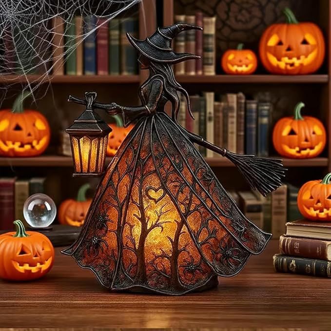 โคมไฟตั้งโต๊ะเรซินรูปแม่มดพร้อ - Lightings Decoration บทวิจารณ์และราคา