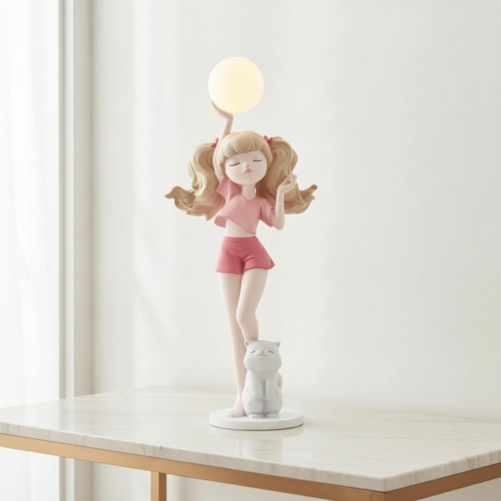 โคมไฟรูปปั้นสาวสวยหรูหราพร้อมฐ - Ambient Lighting Decor For Room บทวิจารณ์และราคา