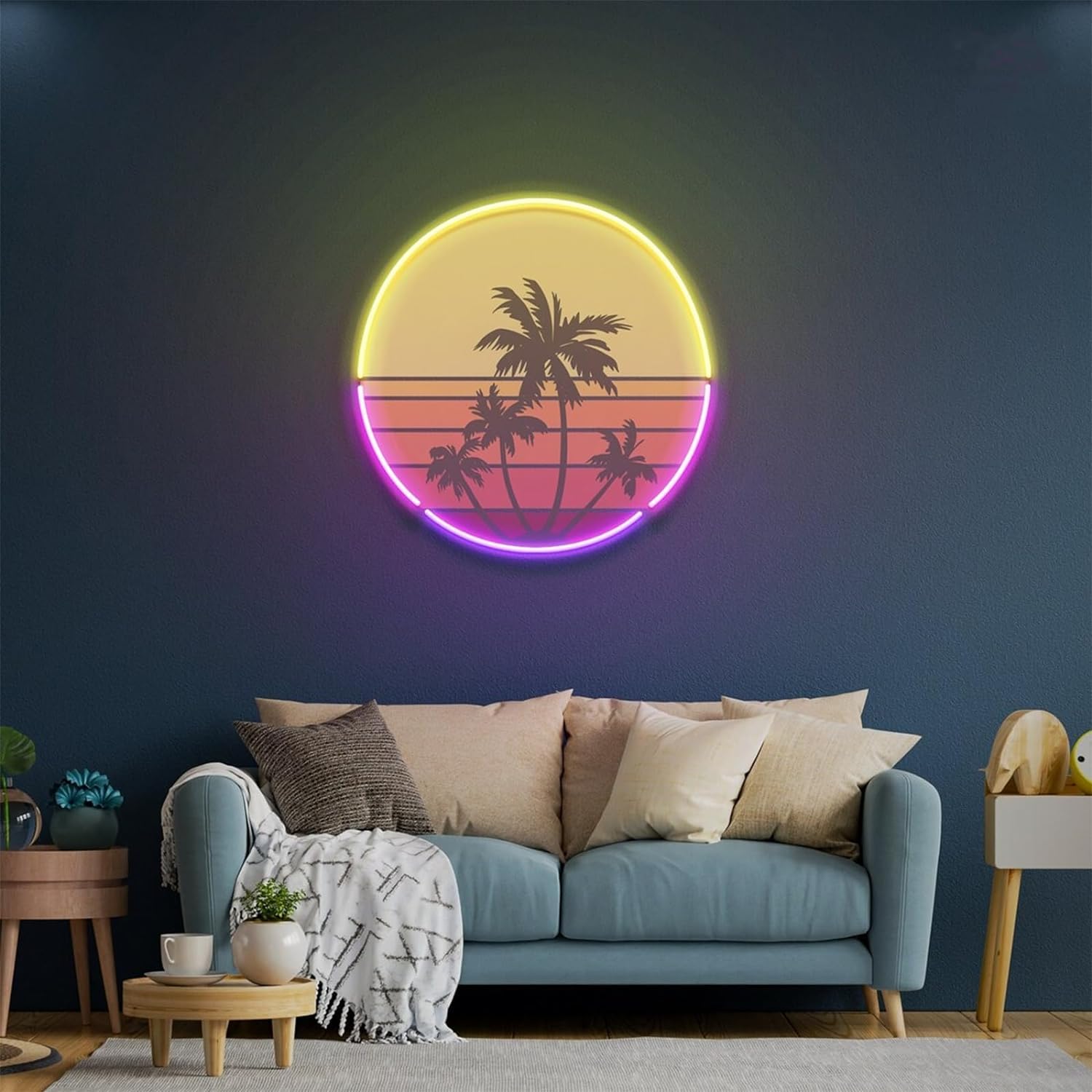 แสงนีออนพระอาทิตย์ตกเหมาะสําหร - Wall Decor Lighting Tree บทวิจารณ์และราคา