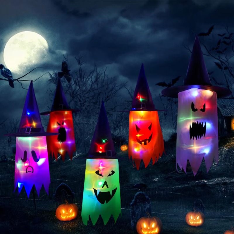 1PC หมวกแม่มดฮาโลวีนสีสันสดใสไ - Lightings Decoration บทวิจารณ์และราคา