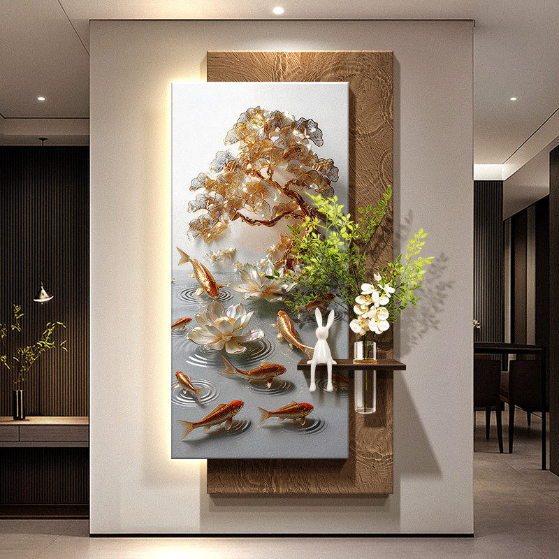 ภาพตกแต่งทางเข้ารูปปลาเก้าตัวร - Wall Decor Lighting Tree บทวิจารณ์และราคา