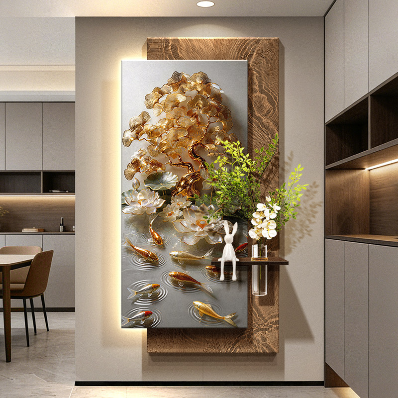 ภาพตกแต่งทางเข้ารูปปลาเก้าตัวร - Wall Decor Lighting Tree บทวิจารณ์และราคา