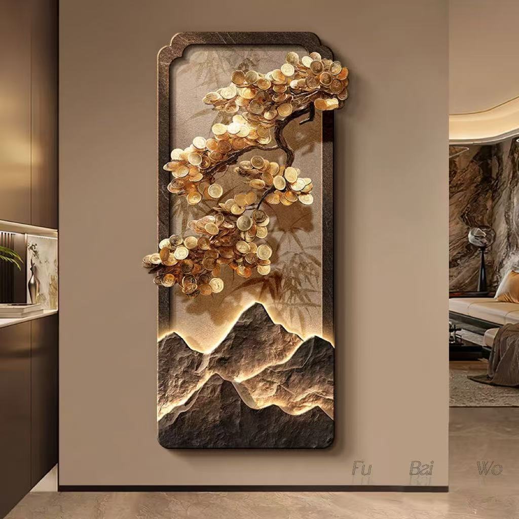 สไตล์จีนใหม่หรูหราภาพวาดตกแต่ง - Wall Decor Lighting Tree บทวิจารณ์และราคา