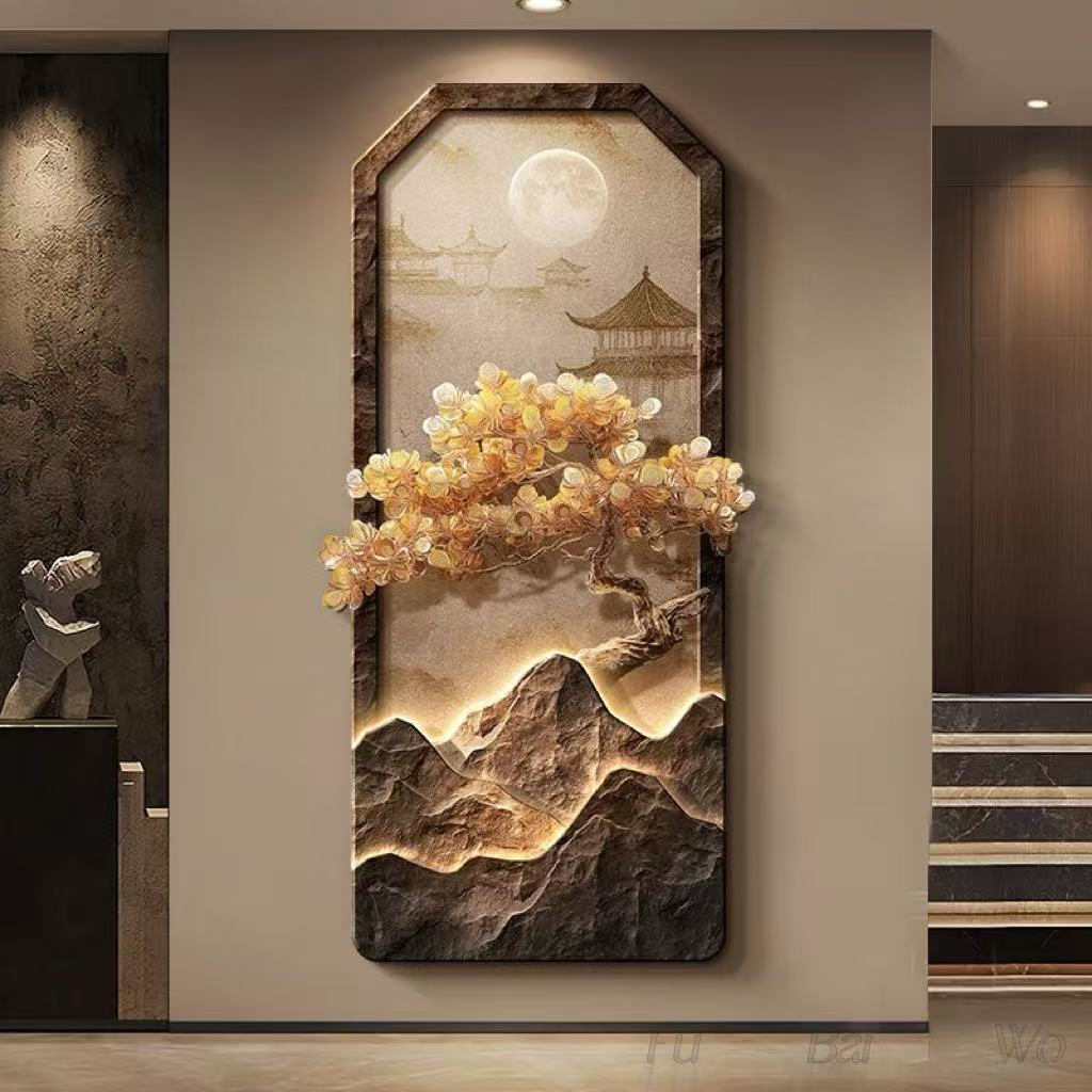 สไตล์จีนใหม่หรูหราภาพวาดตกแต่ง - Wall Decor Lighting Tree บทวิจารณ์และราคา