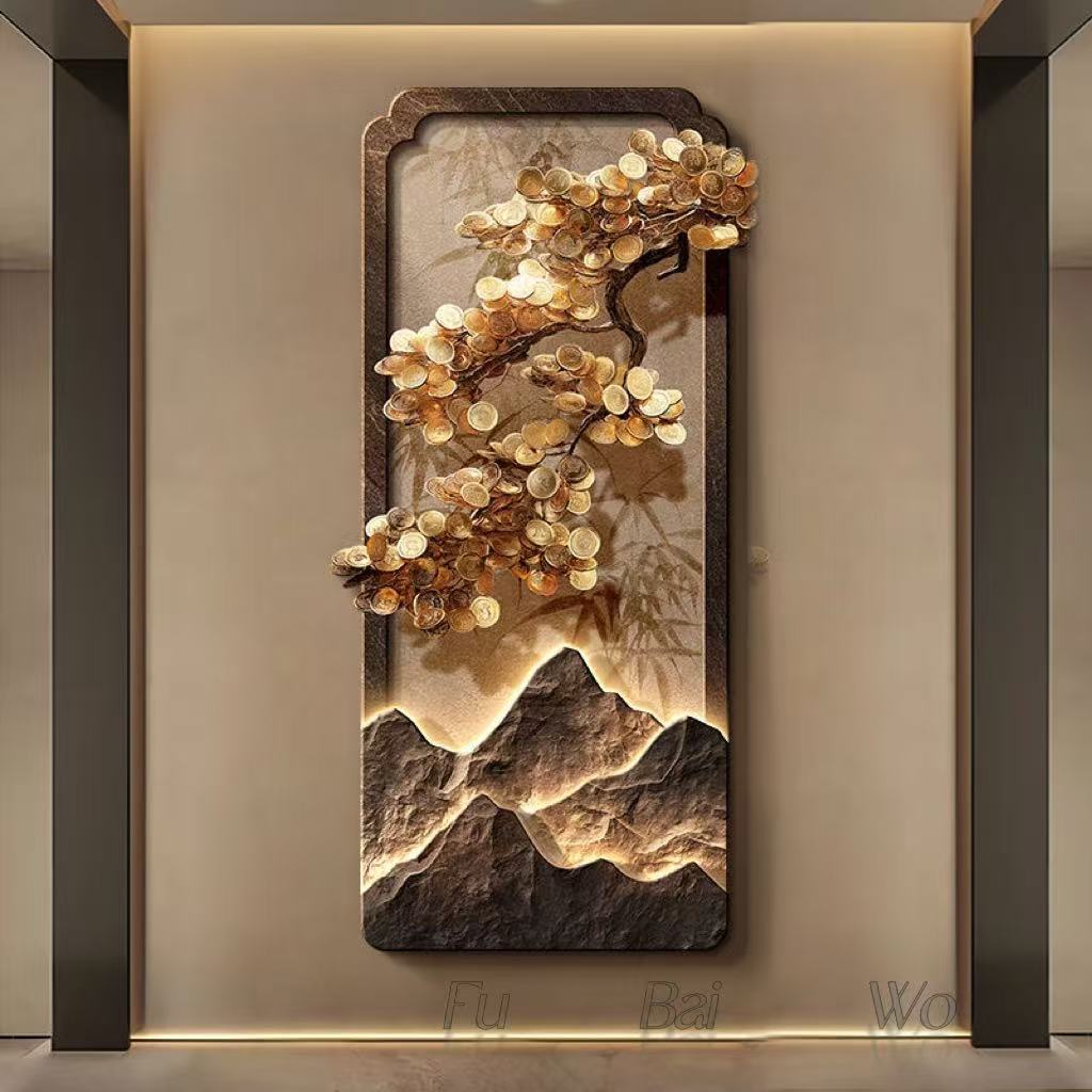 สไตล์จีนใหม่หรูหราภาพวาดตกแต่ง - Wall Decor Lighting Tree บทวิจารณ์และราคา