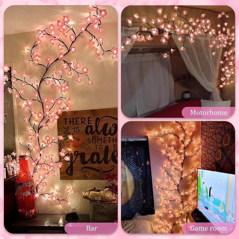 ไฟ LED ต้นซากุระ 8 โหมด พวงดอก - Wall Decor Lighting Tree บทวิจารณ์และราคา