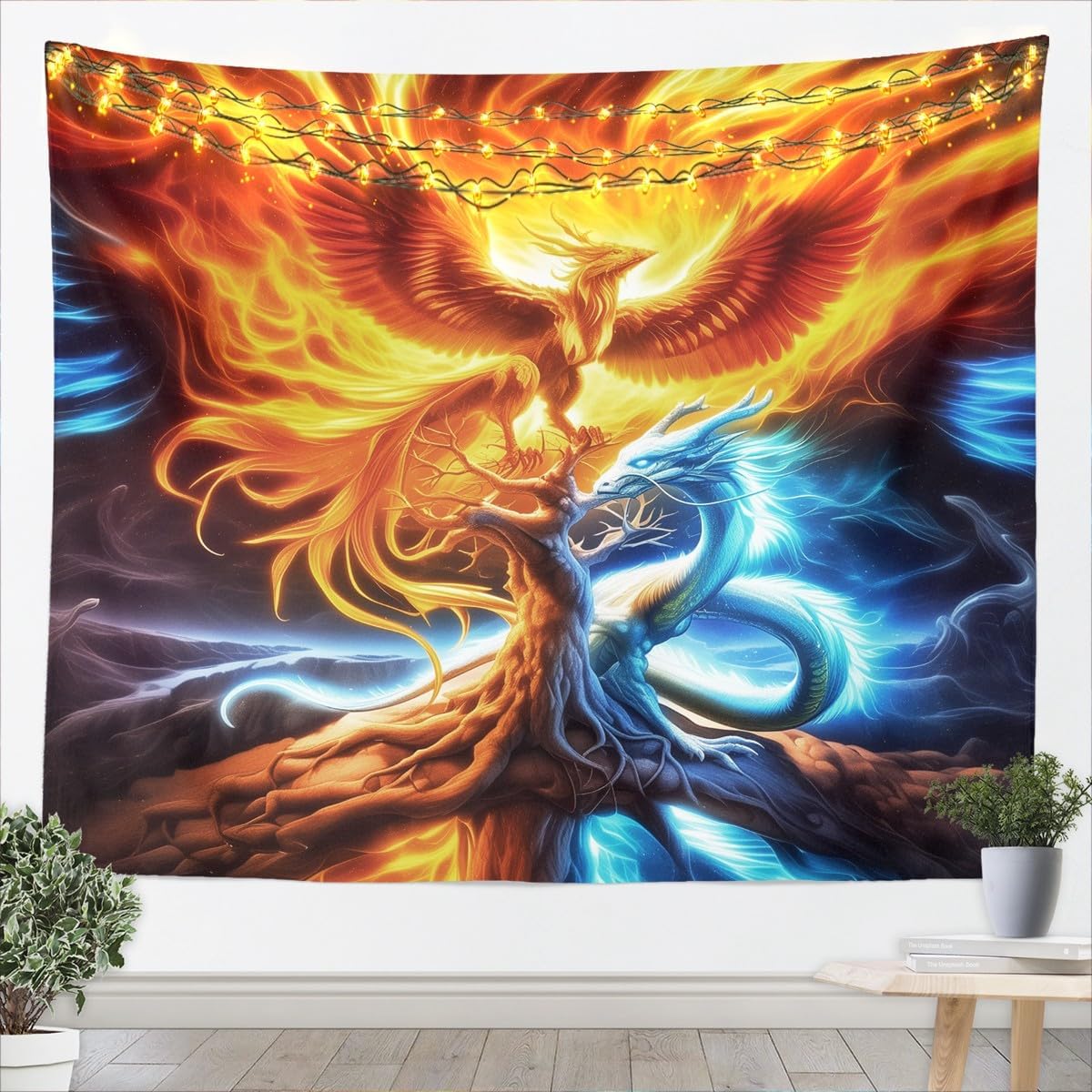 ผ้าแขวนผนังลายต้นไม้ป่าลึกลับส - Wall Decor Lighting Tree บทวิจารณ์และราคา