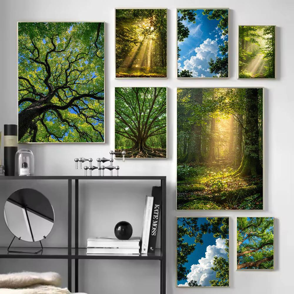โปสเตอร์ธรรมชาติป่าซันบีม, ภาพ - Wall Decor Lighting Tree บทวิจารณ์และราคา