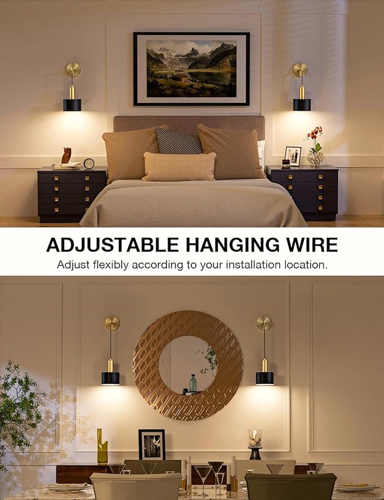 ชุดโคมไฟติดผนังสีทองสองชิ้น ใช - Decor Lighting Solution บทวิจารณ์และราคา