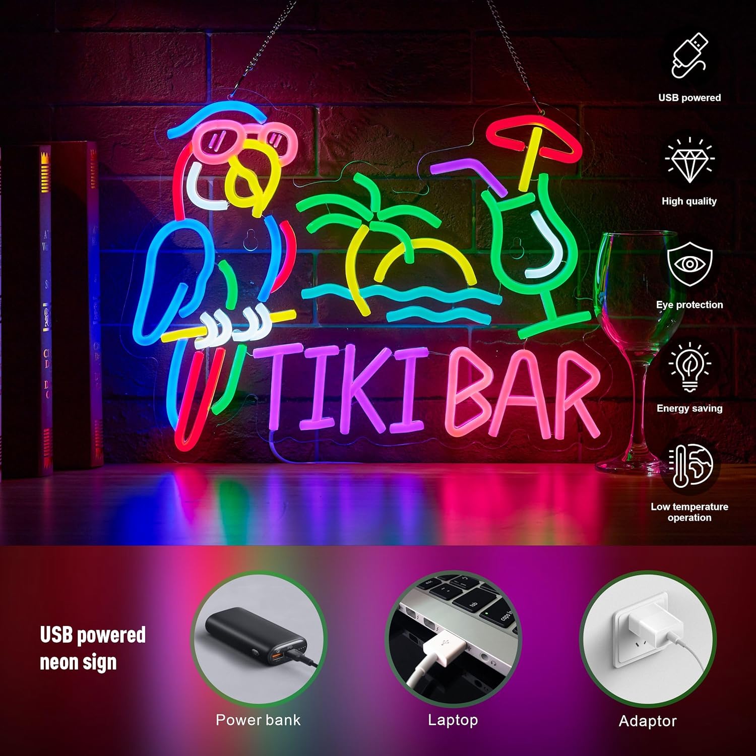 ป้ายไฟนีออนรูปต้นปาล์ม ทิกิ บา - Wall Decor Lighting Tree บทวิจารณ์และราคา