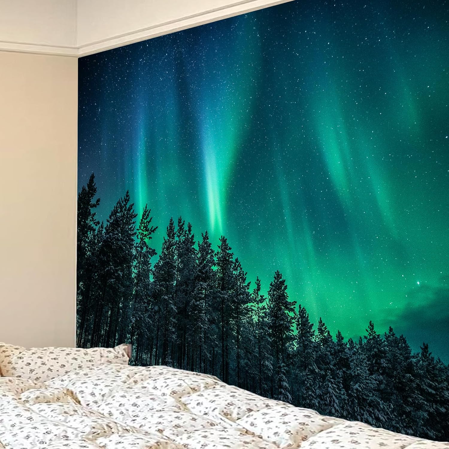พรมแขวนผนังลายแสงเหนือขนาดใหญ่ - Wall Decor Lighting Tree บทวิจารณ์และราคา