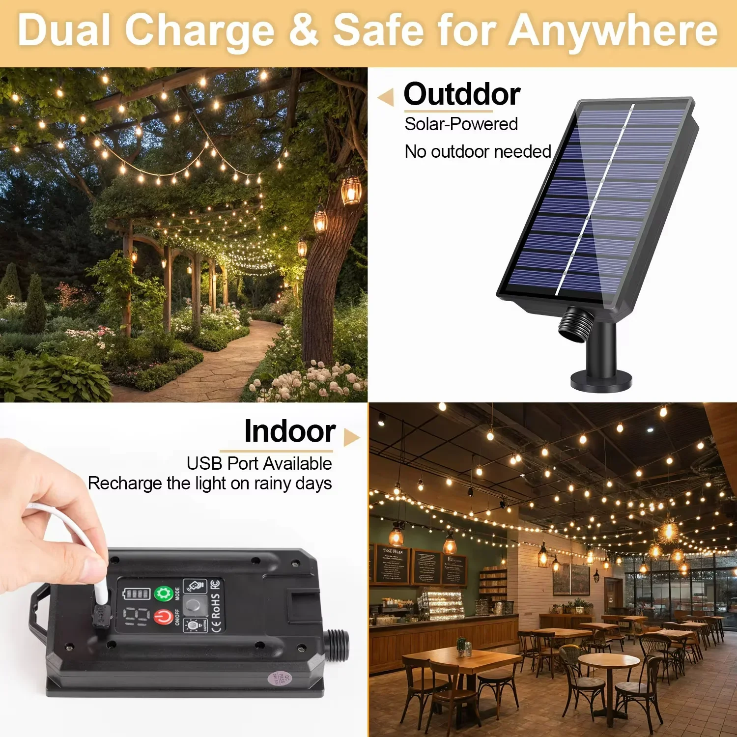 Shatterproof พลังงานแสงอาทิตย์ - Lighting Decoration Outdoor บทวิจารณ์และราคา