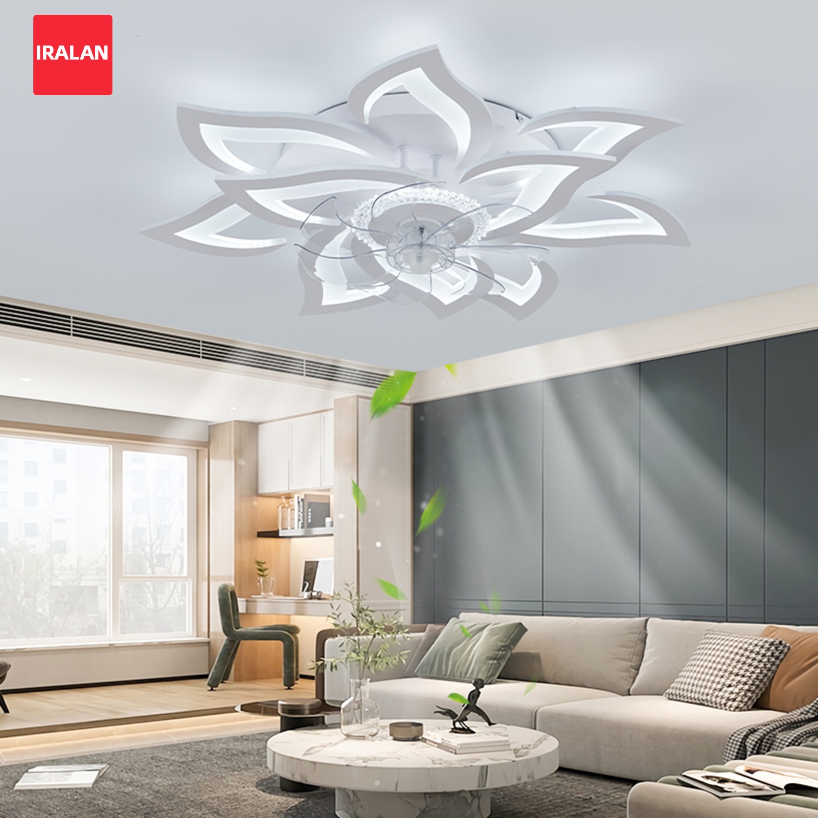 พัดลมเพดานลายดอกไม้พร้อมไฟตกแต - Decor Lighting Fans บทวิจารณ์และราคา